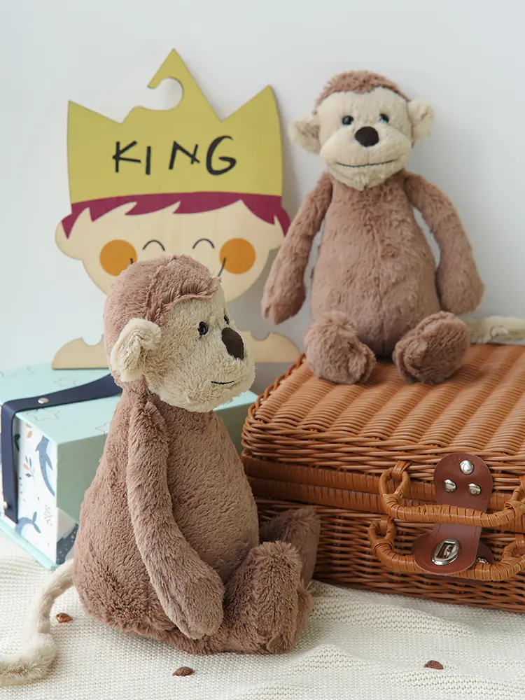 28/35cm Cute Fluffy Monkey Plush Toy Baby Soothing Stuffed Animal Soft Doll Toys Room Decoration For Boy Birthday Gifts