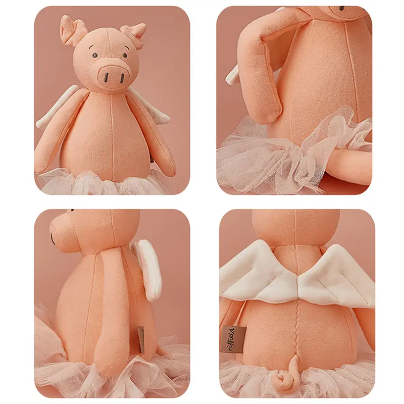 40cm Long leg Frog Elephant Soft Toy with Tutu Dress Fairy Pig Panda Plush Toy Stuffed Animal Huggable Plushie Toys For Children