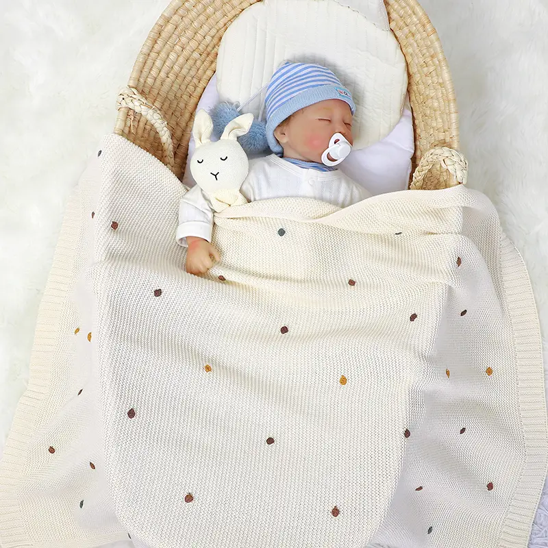 Baby Blanket Knitted Sofa Throw Nordic Pompom Soft Tapestry Newborn Baby Swaddle Wrap Crib Stroller Blankets