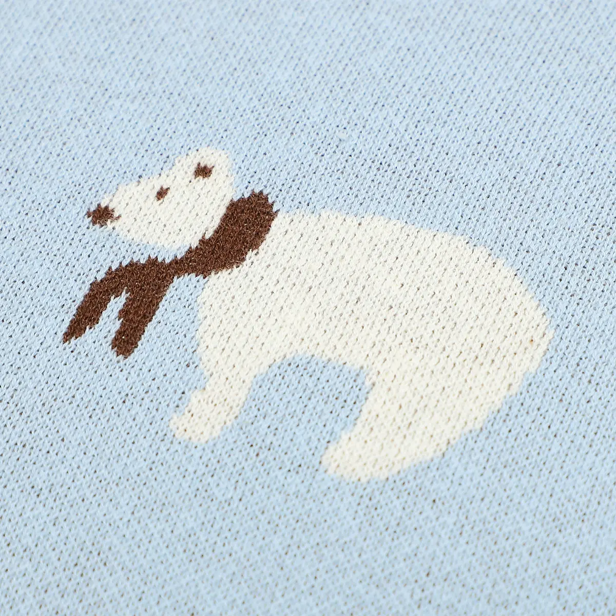 Baby Blanket Cotton Cute White Bear Newborn Knit Sleeping Blankets for Stroller Bed Sofa Infant Boy Girl Swaddle Wrap