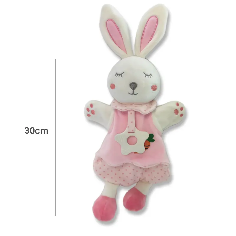 Infant Baby Cute Bunny Elephant Lion Playmate Plush Doll Toys Kids Cartoon Animals Hand Finger Puppets Toy Newborn Blankie