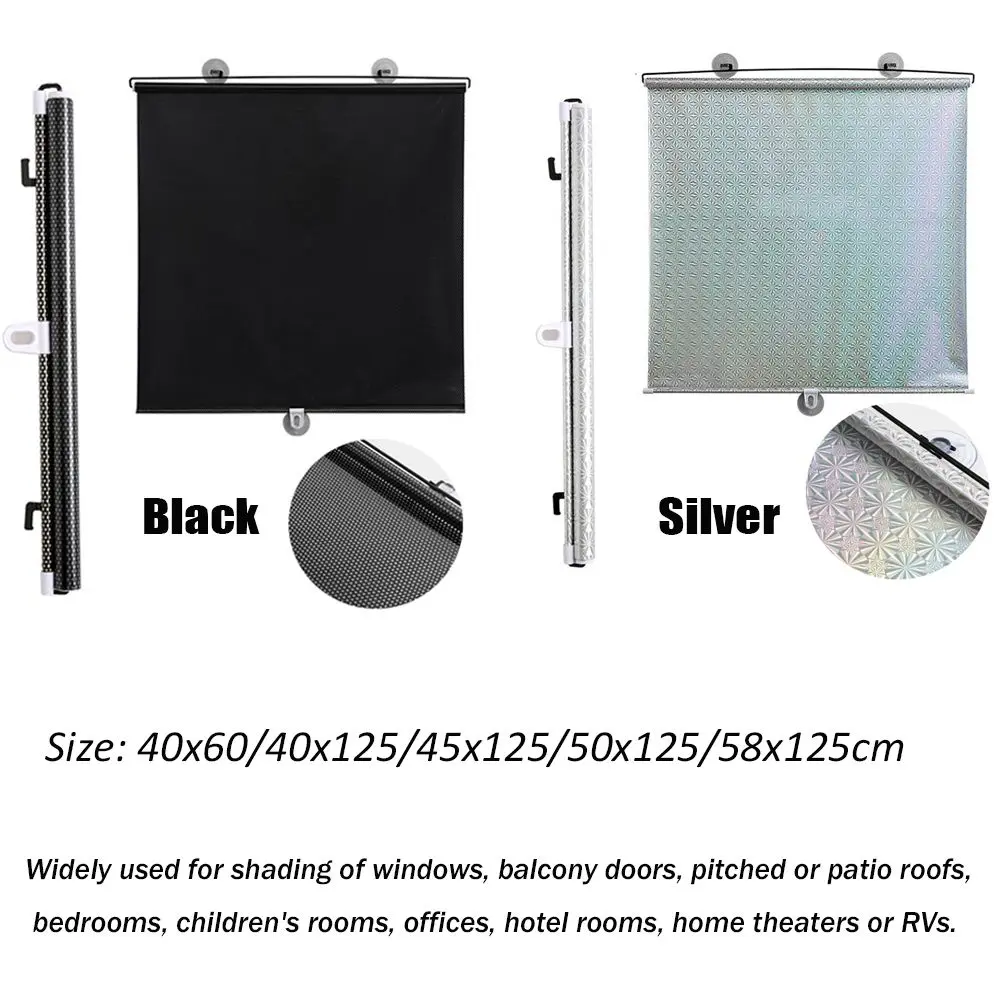 Window Sun-shading Curtains Car Window Sun Visors Sunshade Roller Blinds Window Roller Curtains Blackout Curtain Roller Blinds