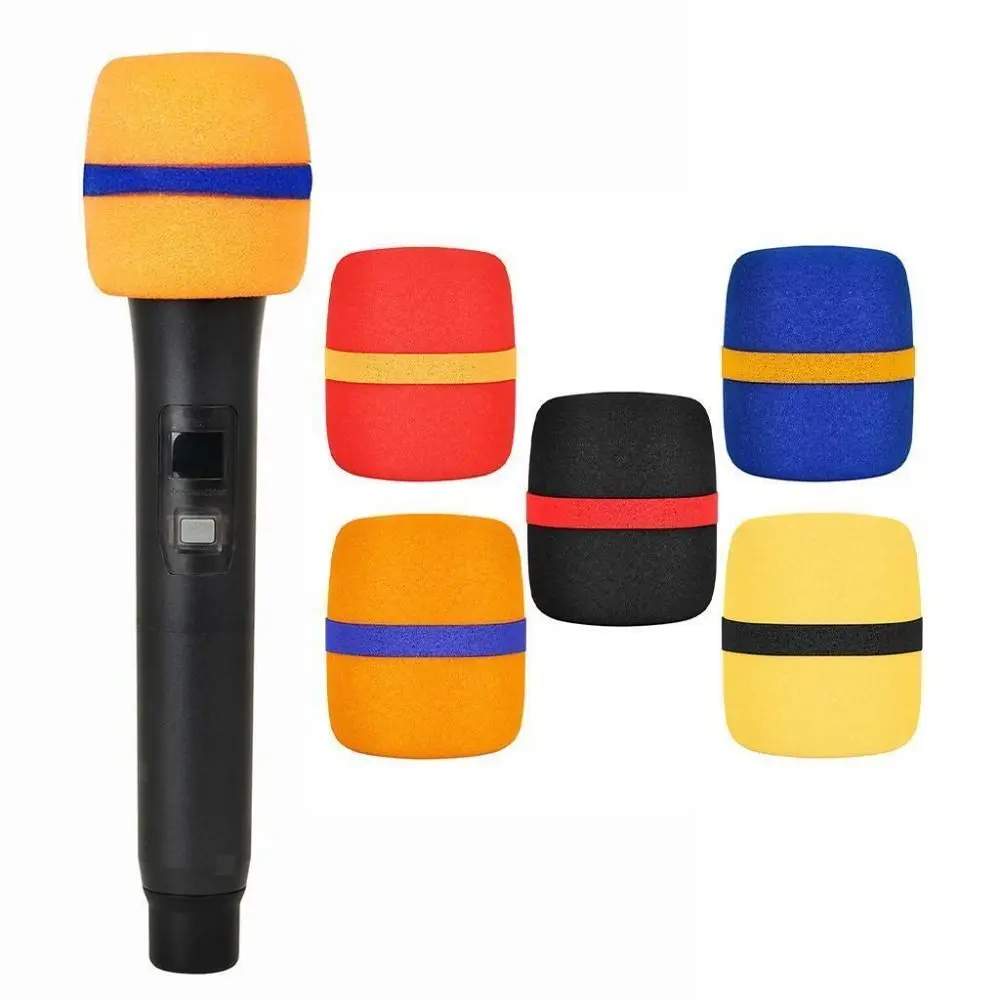 1PCS Microphone Windscreen Sponge Cover Thickened Mic Dust Proof Covers Foam Mic Pop Filter for Studio Interview Microphone Cap