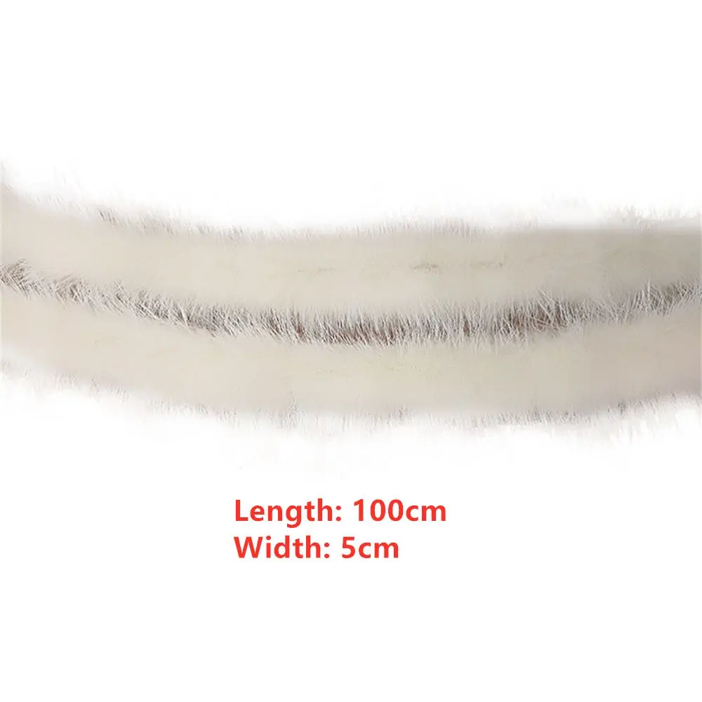 100cm Faux Rabbit Fur Tape Ribbon Trimming Ribbon Furry Fluffy Sewing DIY Craft Scarf Collar 5cm