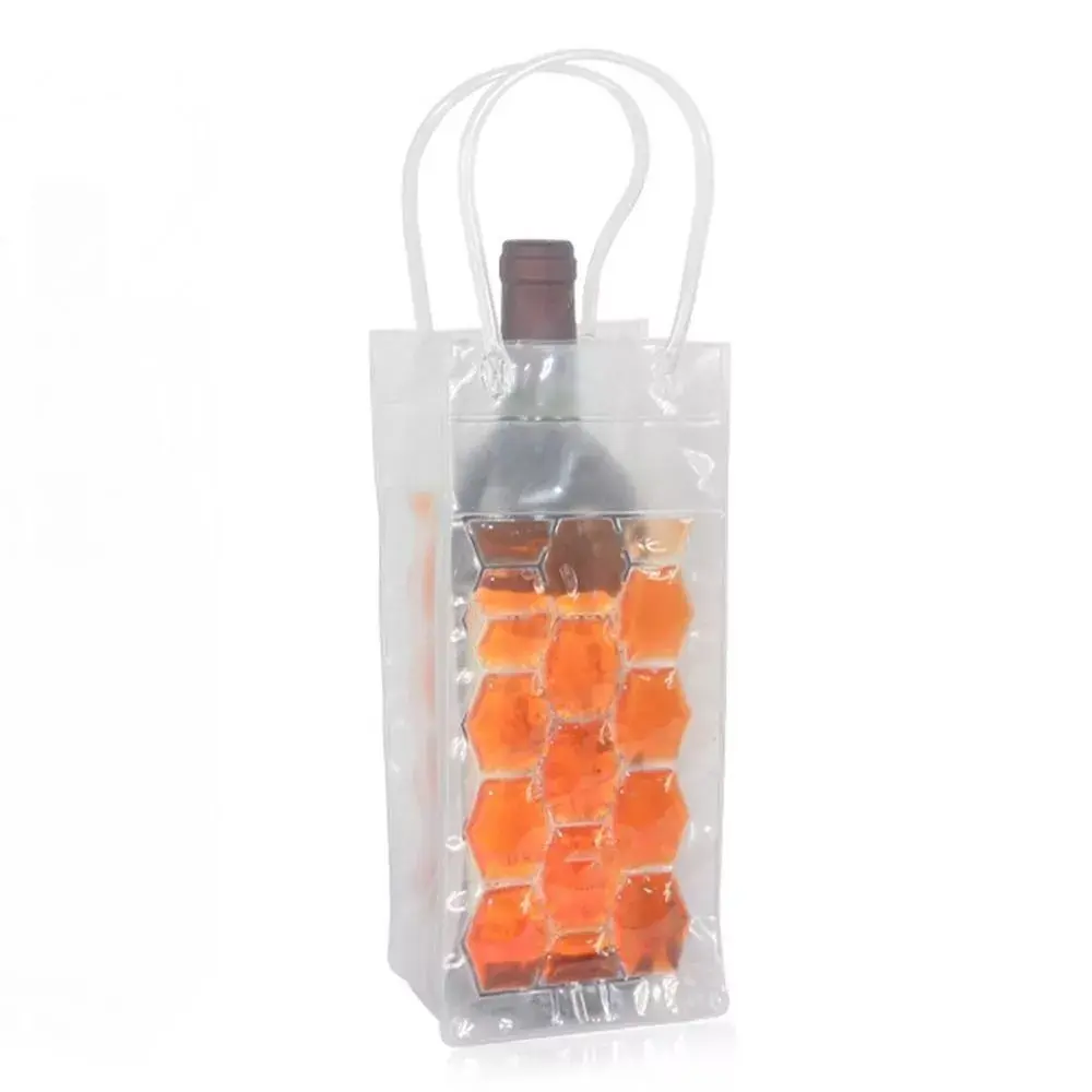 Portable Beer Iced Tote Bag Insulated Red Wine Handbag Outdoor Wine Bottle Freezer Bag Portable PVC Gift Bag