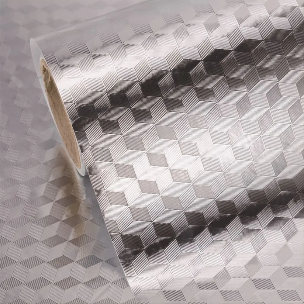 40x300cm Aluminum Foil Oil-proof Wallpaper Self Adhesive Anti Fouling Kitchen Sticker High Temperature Waterproof