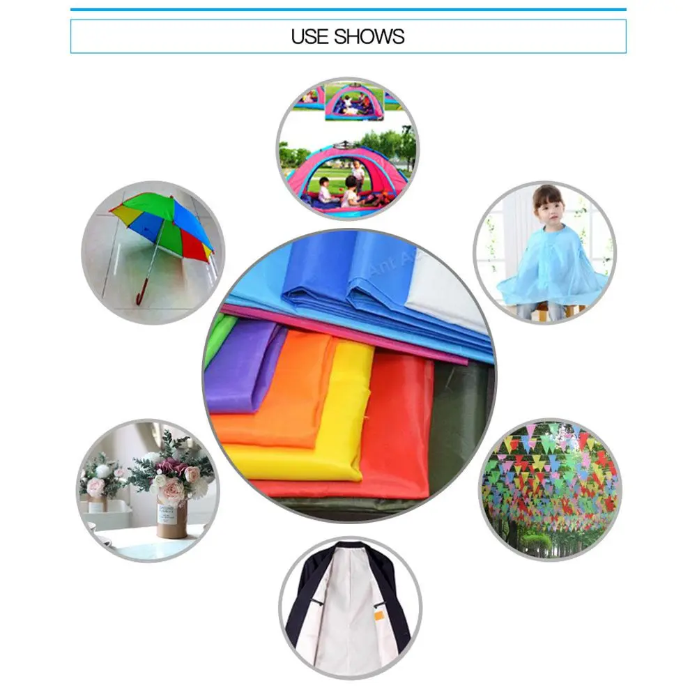 100cm*150cm Nylon Fabric Waterproof Polyester For Umbrella Kite Pennant DIY Clothes Outdoor Camp Tent Seat Cover Material