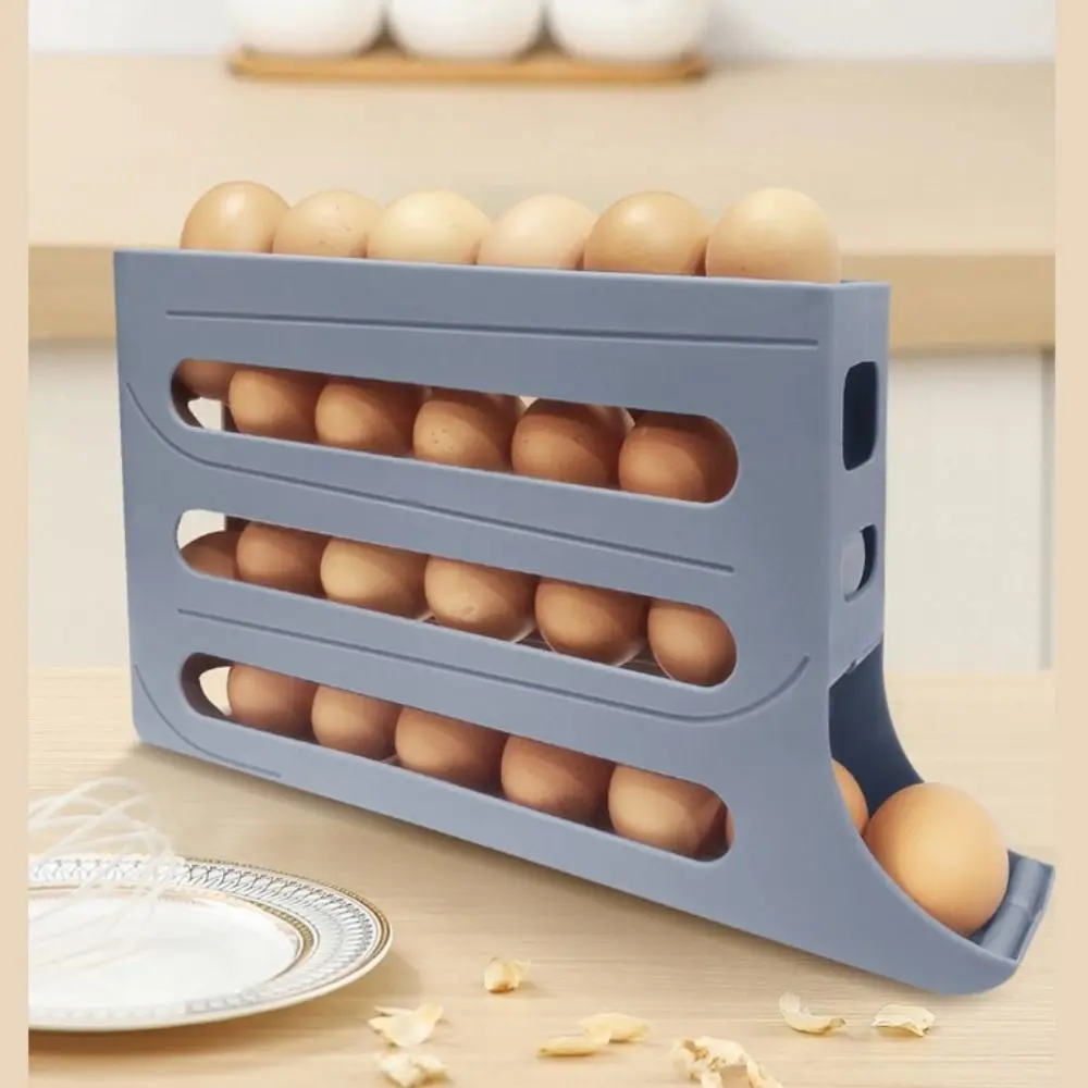 Refrigerator Egg Storage Box Automatic Scrolling Egg Holder Household Large Capacity Kitchen Dedicated Roll Off Egg Storage Rack