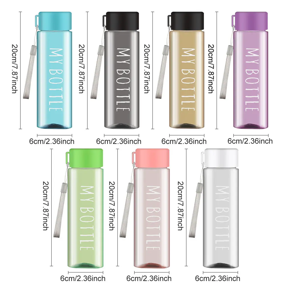 500ml Sports Water Cup Large Capacity Men Women Summer Outdoor Portable Plastic Water Bottle Coffee Juice Cup Water Bottle
