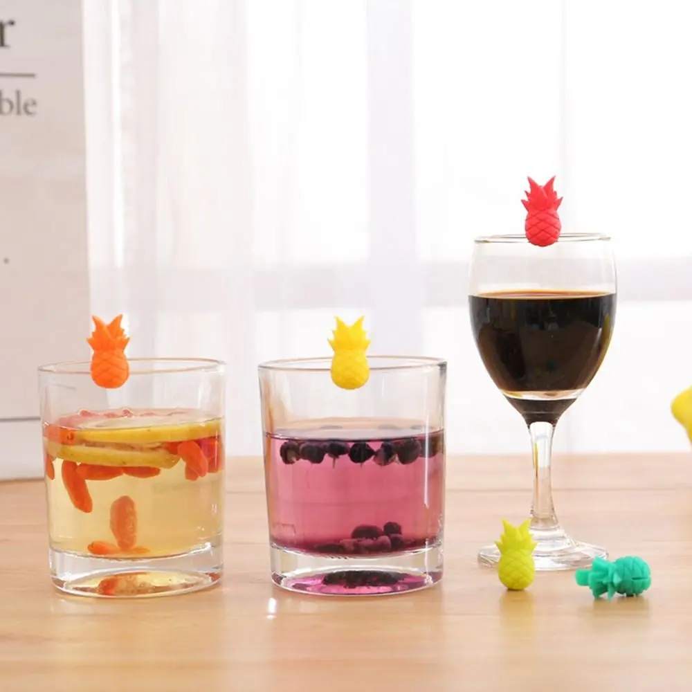 1 Set Creative Drink Markers Silicone Drink Tool Distinguish Wine Glass Tags Reusable Drinking Cup Identifier Sign Bar Kitchen
