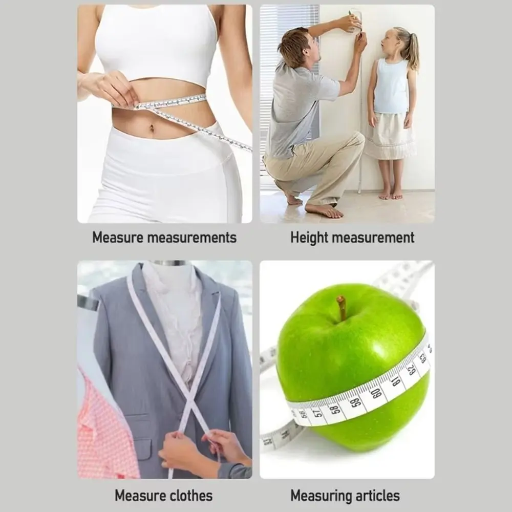 60In Soft Tape Measures Portable Double Scale Body Measuring Ruler Bust Waist Mini Measuring Clothes Tailor Ruler