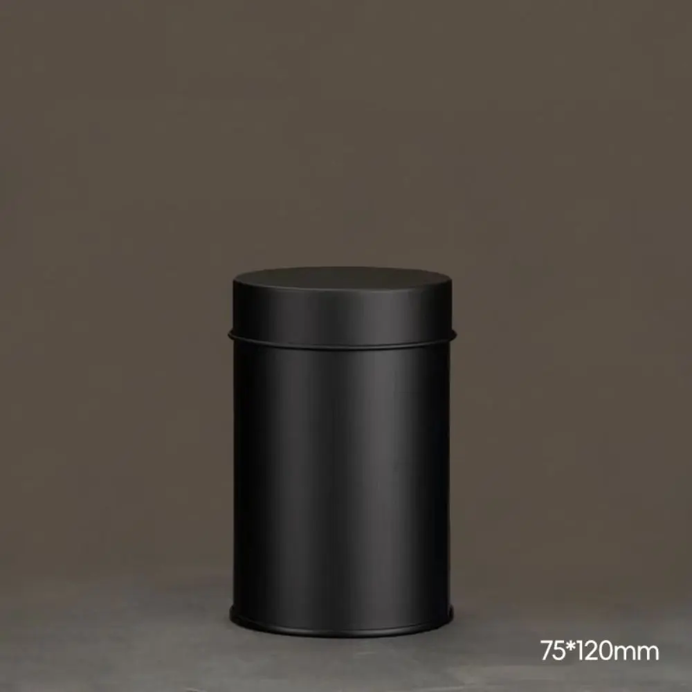 Creative Gift Portable Tea Can Sealed Double Lid Tinplate Tea Box Damp-proof Round Tea Tin Containers Green Tea