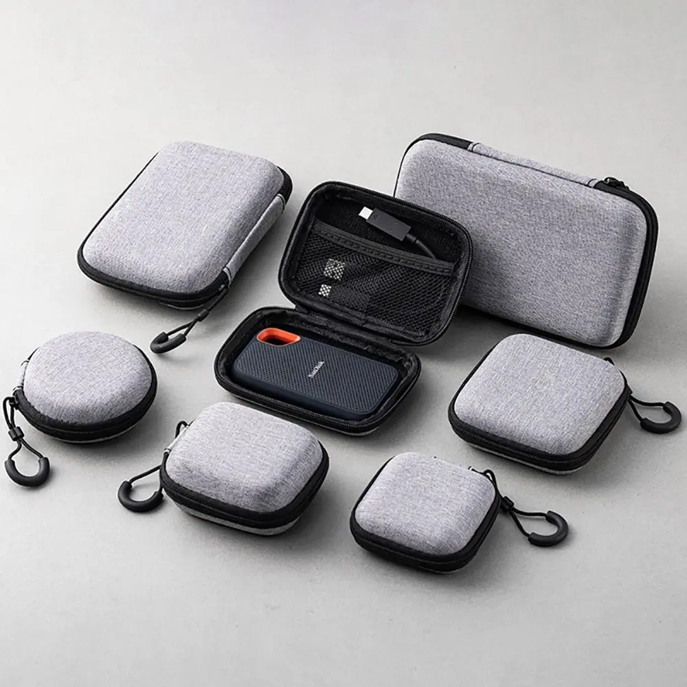 1Pcs Mini EVA Storage Bag Pouch Zipper Earphone Case For Airpod Earphone/Phone/Charging Cable Digital Accessories