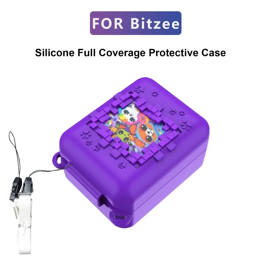 Silicone Protective Case for Bitzee Interactive Toy Digital Pet Cover Vitural Game Accessories with Lanyard Shockproof Shell
