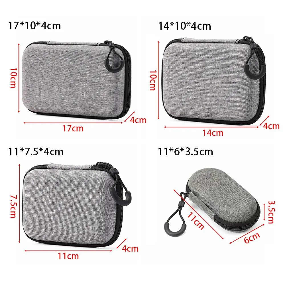 1Pcs Mini EVA Storage Bag Pouch Zipper Earphone Case For Airpod Earphone/Phone/Charging Cable Digital Accessories