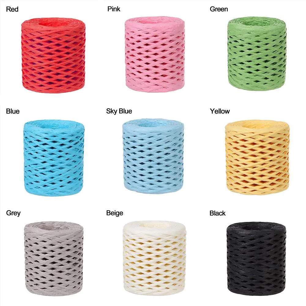 200m Used For Weaving Hats Lafite Packaging Tape Decorative Rope Manual Braided Rope