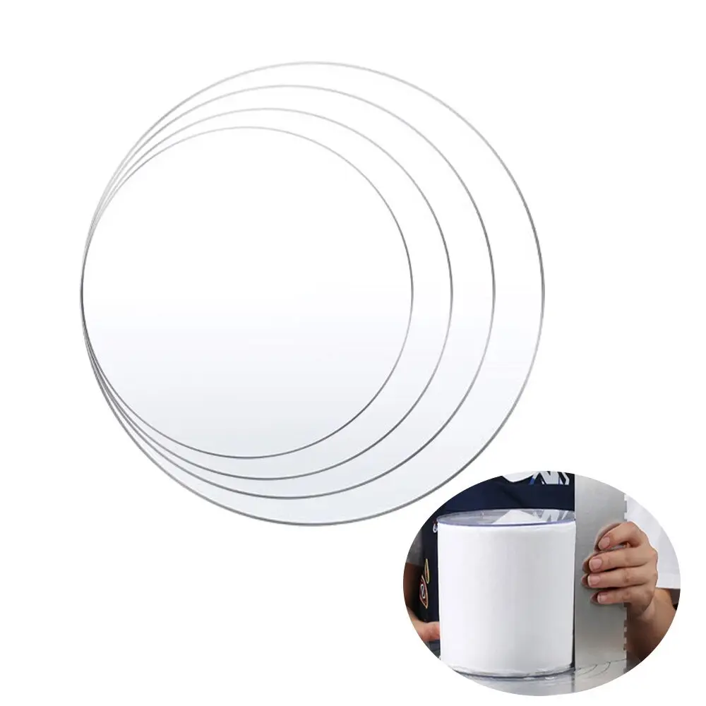 Useful Reusable Cake Disc Acrylic Clear Cakes Decorating Tools Blank Layered Round Cake Board Cake