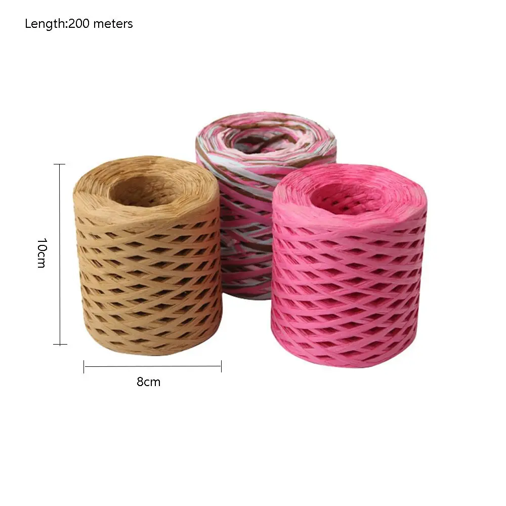 200m Used For Weaving Hats Lafite Packaging Tape Decorative Rope Manual Braided Rope