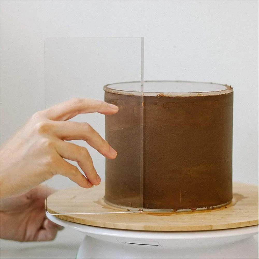 Useful Reusable Cake Disc Acrylic Clear Cakes Decorating Tools Blank Layered Round Cake Board Cake