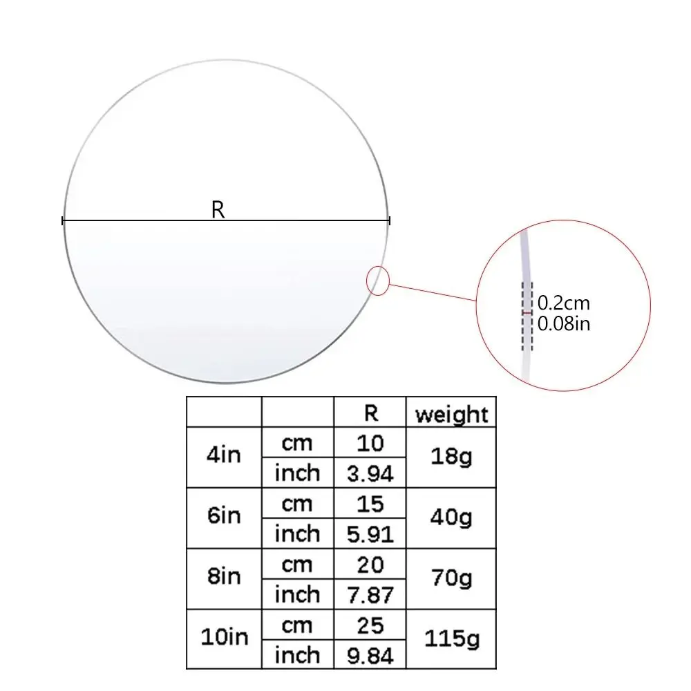 Useful Reusable Cake Disc Acrylic Clear Cakes Decorating Tools Blank Layered Round Cake Board Cake