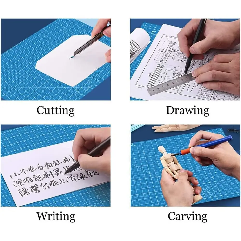 1Pcs A3 A4 A5 PVC Cutting Mat Cutting Board Workbench Patchwork Double-side Pad Sewing Manual DIY Engraving Leather Craft Tool