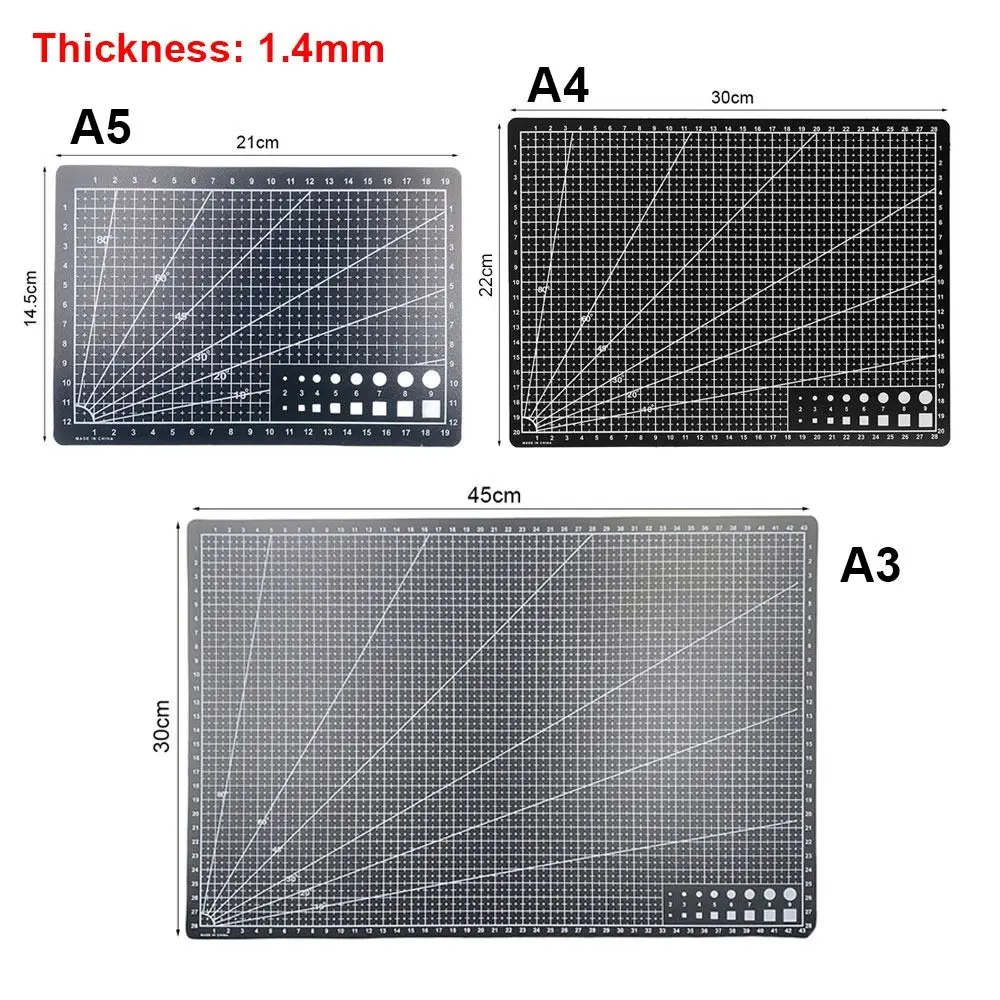 1Pcs A3 A4 A5 PVC Cutting Mat Cutting Board Workbench Patchwork Double-side Pad Sewing Manual DIY Engraving Leather Craft Tool