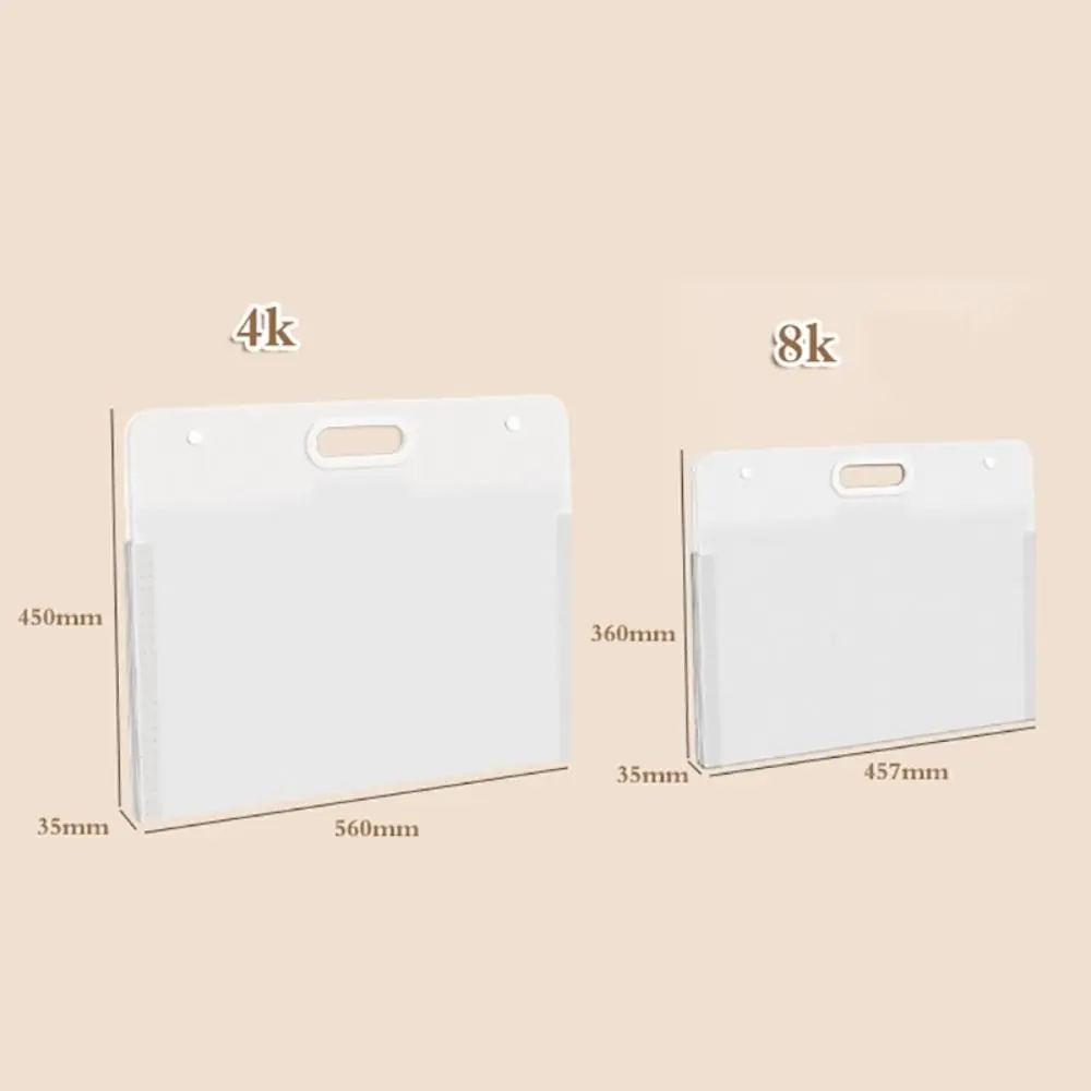 A2/A3/A4 File Folder Portable Four Layers Painting Paper Storage Bag Waterproof 4K/8K/16K Drawing Paper Collection Book