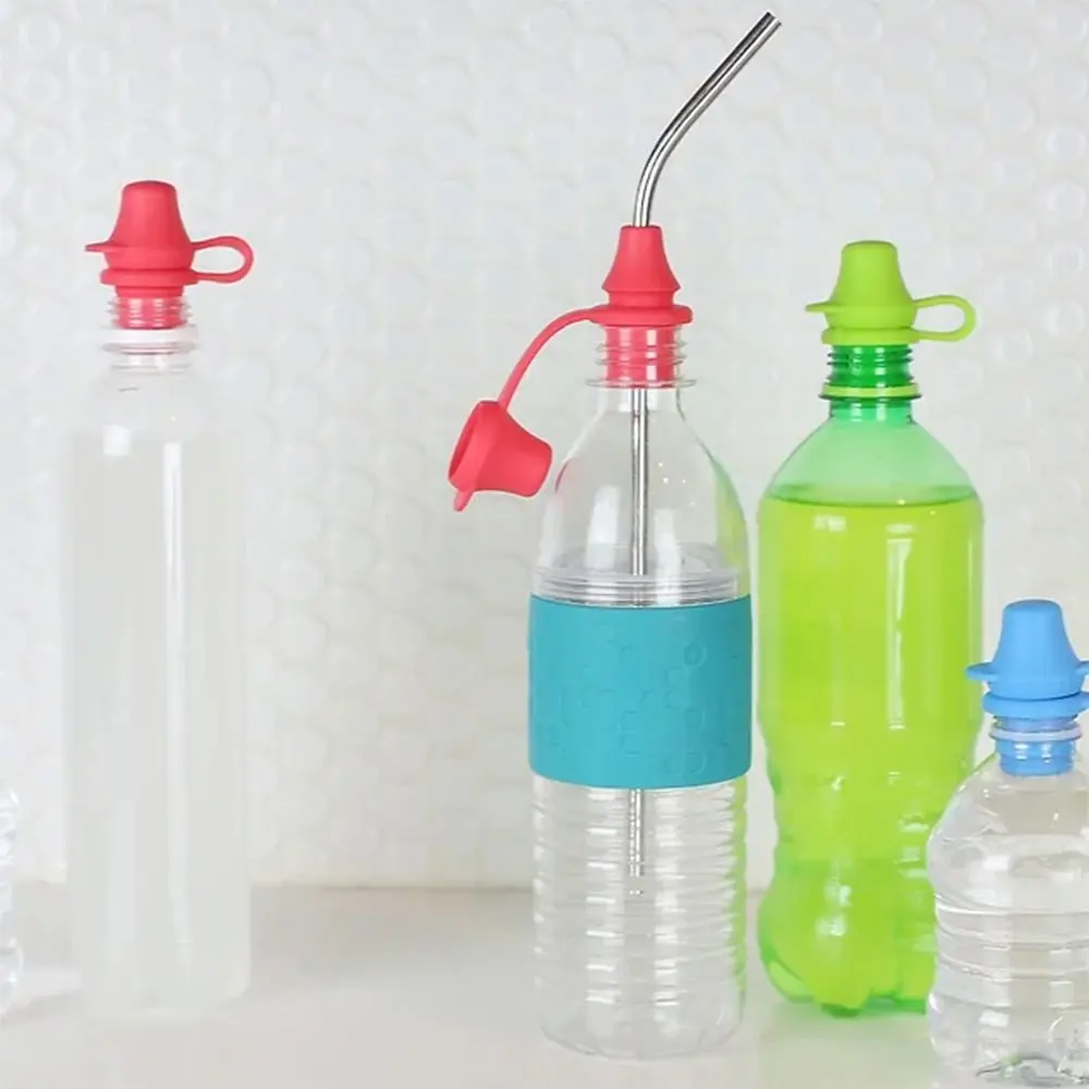 Baby Water Bottle Cap Silicone Bottles Cover Anti-Spill Top Spout AdapterBottle Lid Replacement For Kids Adults