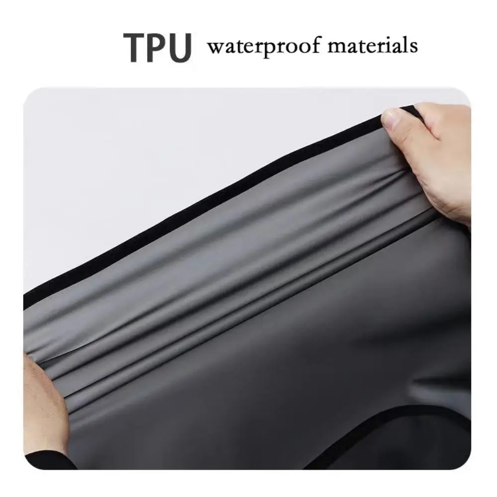 Household PVC Kitchen Apron Transparent Black Waterproof Work Apron Oil Resistant Dirt-Proof Cleaning Aprons