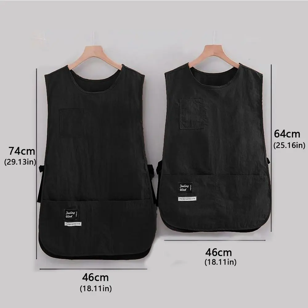 Waterproof Stain-Resistant Apron Breathable Anti Dirty Kitchen Aprons Multipurpose Nylon Vest Style Sleeved Apron