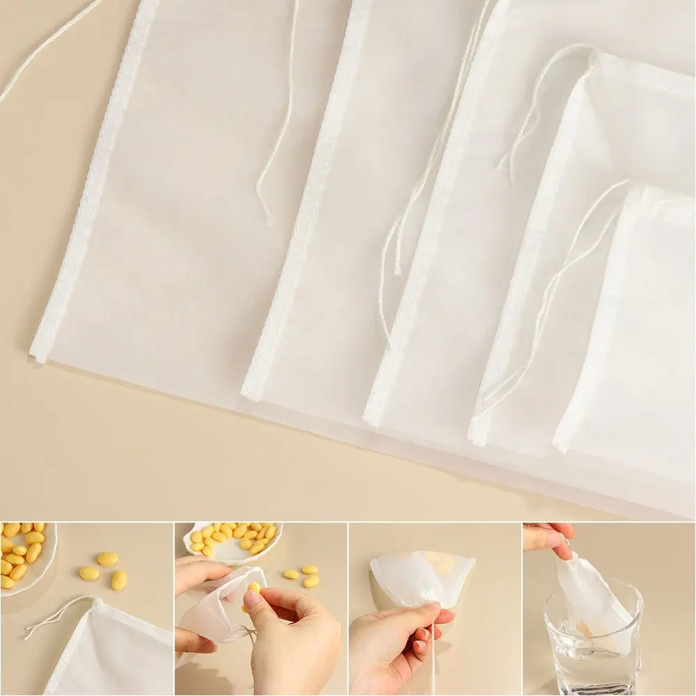 Nut Milk Bag Big Commercial Grade Reusable Almond Milk Bag Strainer Fine Mesh Nylon Cheesecloth Cold Brew Coffee Filter