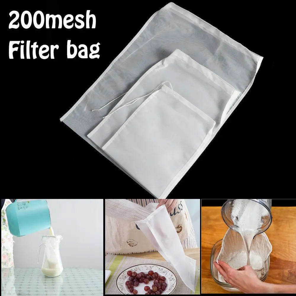 Nut Milk Bag Big Commercial Grade Reusable Almond Milk Bag Strainer Fine Mesh Nylon Cheesecloth Cold Brew Coffee Filter