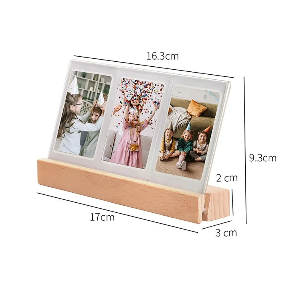 3 in 1 Photo Frame Instant Camera 3 inch Acrylic LED Light Picture Holder Photo Table for Fujifilm/ Desktop Decor