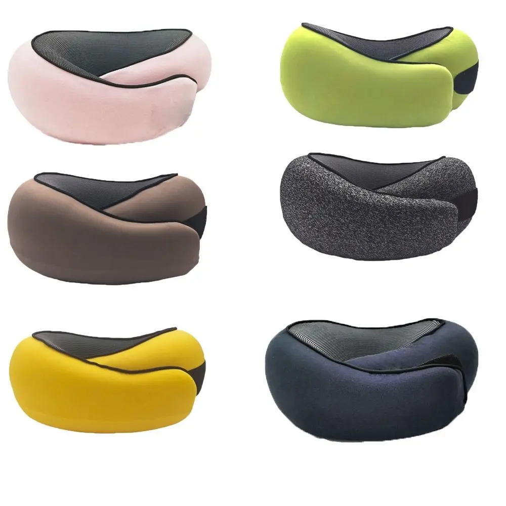 Fashion Portable Travel U Shaped Memory Foam Pillow Adjustable Neck Support Soft Head Rest Car Plane Cushion Camping Sleepin