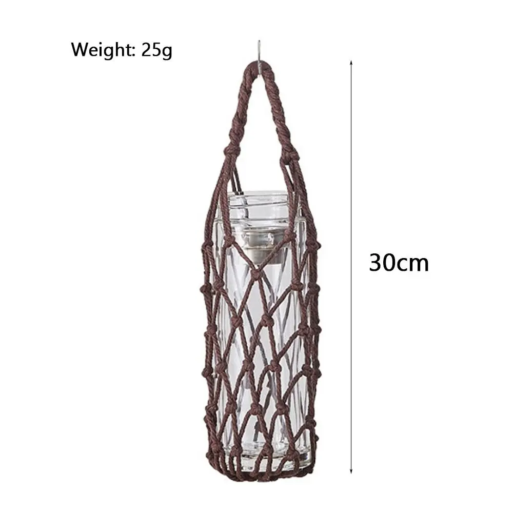 Hand Woven Water Cup Mesh Bag Weave Can Be Suspended Cup Sleeve Multiple Colors Cotton Rope Cup Accessories