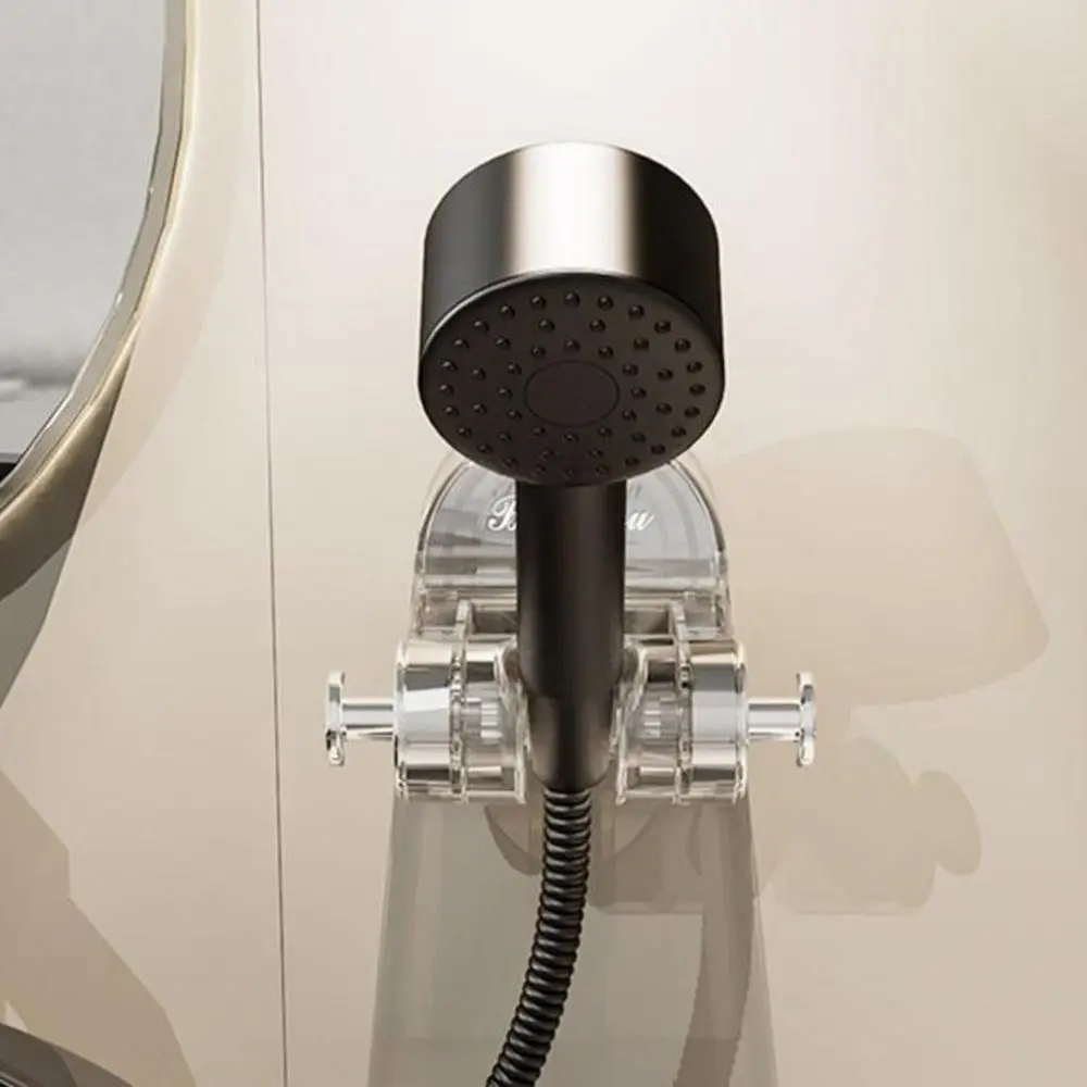 Adjustable Suction Cup Shower Rack Removable Wall Mount Shower Holder Easy to Install Shower Head Holder Kitchen