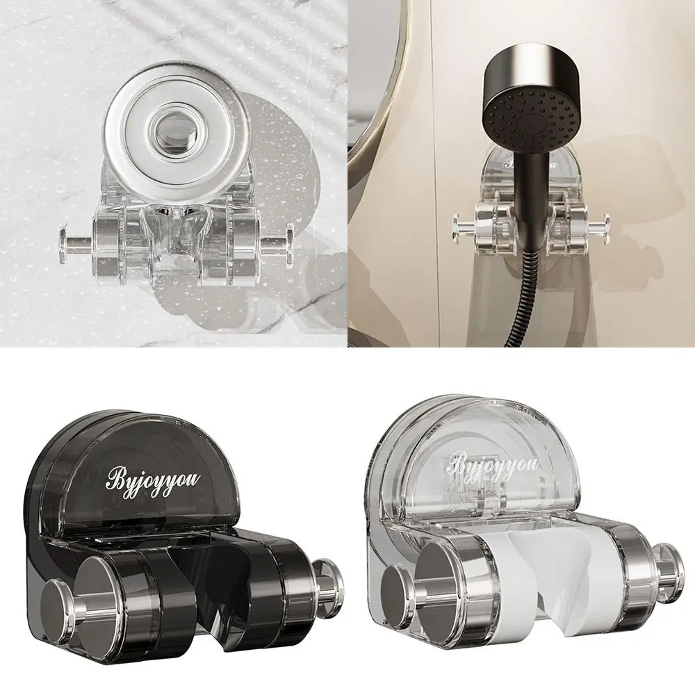 Adjustable Suction Cup Shower Rack Removable Wall Mount Shower Holder Easy to Install Shower Head Holder Kitchen