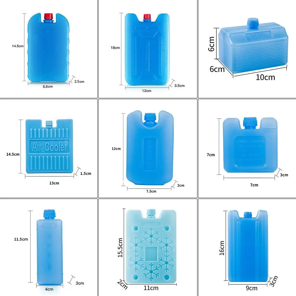 1/2/3PCS New PE Ice Box Reusable Refrigeration Ice Crystal Box Keep Fresh Air Conditioning Fan Ice Crystal Box