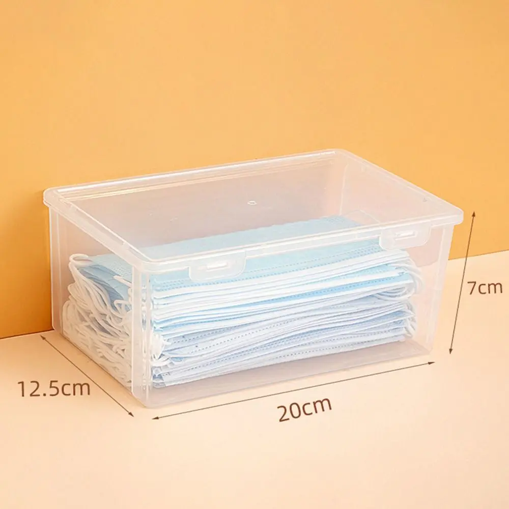1Pcs Thickened Mask Storage Box Portable Transparent Flip Drug Storage Box Pill Jewelery Earrings Cosmetics Storage Box