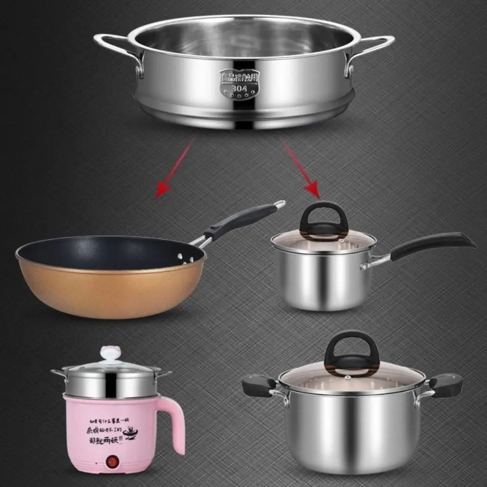 304 Stainless Steel Steamer Basket 16-32cm Thicken Strainer Food Steam Rack Thickened Safe Material Drain Basket Kitchen Use