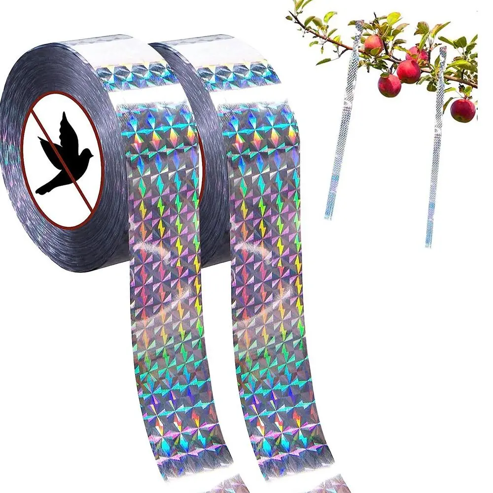 Bird Scare Tape Outdoor Bird Flash Woodpecker Pigeon Deterrent Bird Scare Ribbon Repellent Devices Tape Keep Birds Away
