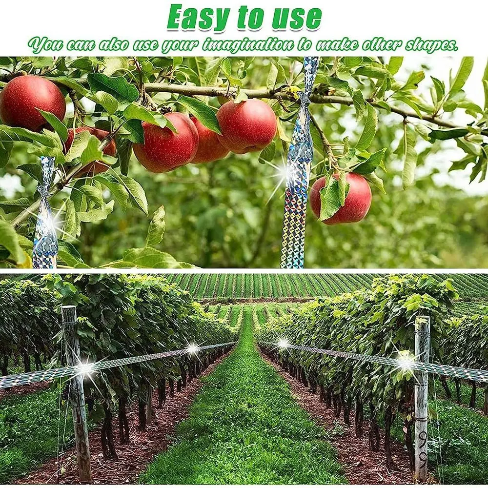 Bird Scare Tape Outdoor Bird Flash Woodpecker Pigeon Deterrent Bird Scare Ribbon Repellent Devices Tape Keep Birds Away