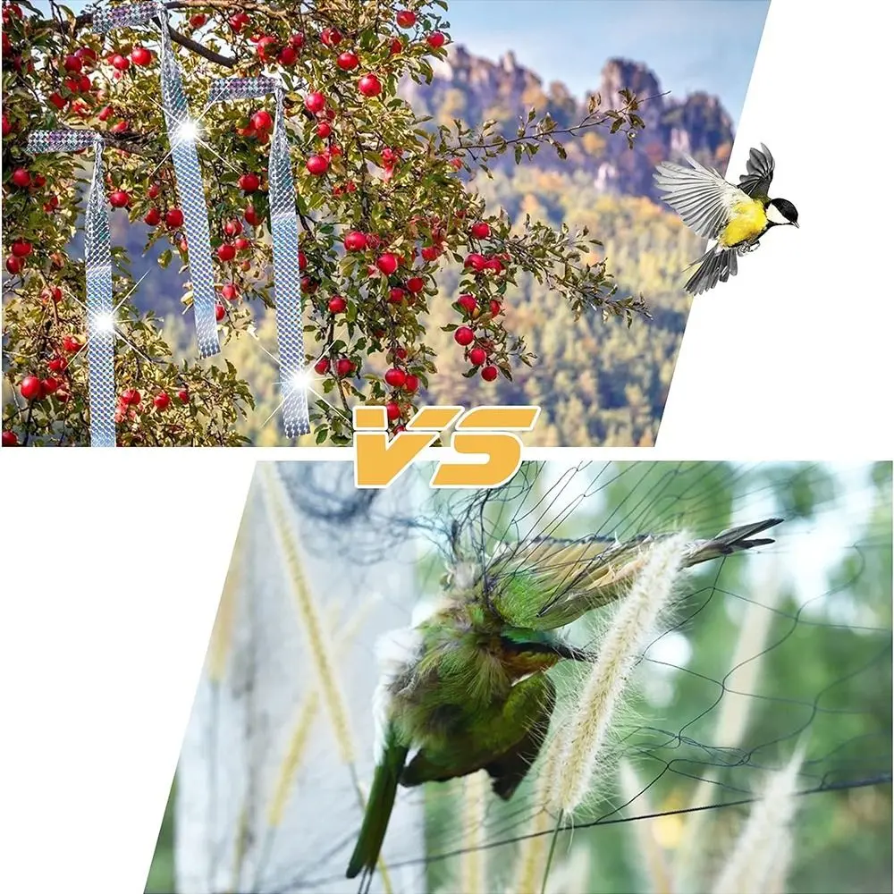 Bird Scare Tape Outdoor Bird Flash Woodpecker Pigeon Deterrent Bird Scare Ribbon Repellent Devices Tape Keep Birds Away