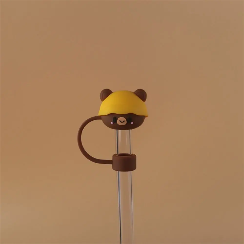 1PC Silicone Sealing Straw Plug Reusable Drinking Dust Cap Cartoon Plugs Tips Cover Suit Kitchen Cup DIY Accessories