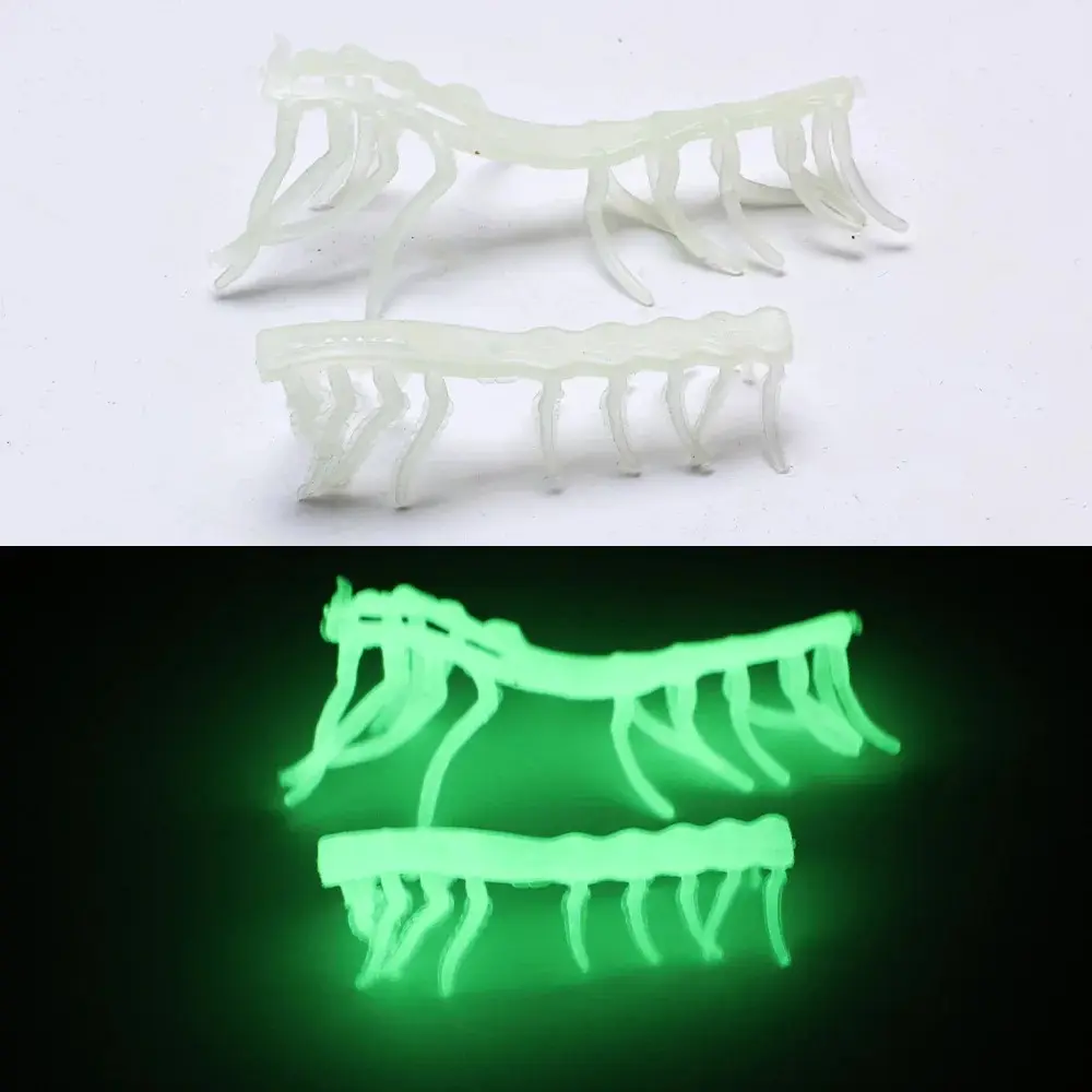 Soft Rubber Prawn Lure Noctilucent Shrimp Feet Shrimp Fake Bait Green S L Hook Worm Silicone Sea Fishing