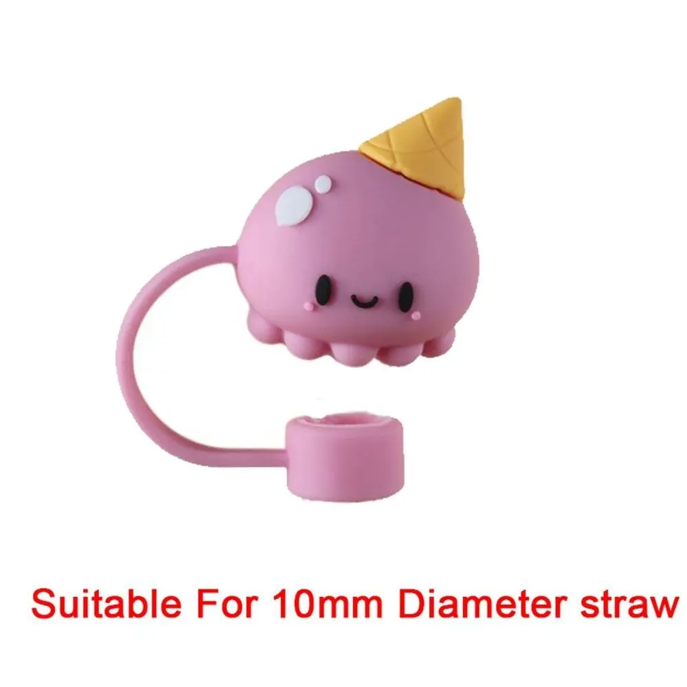1PC Silicone Sealing Straw Plug Reusable Drinking Dust Cap Cartoon Plugs Tips Cover Suit Kitchen Cup DIY Accessories