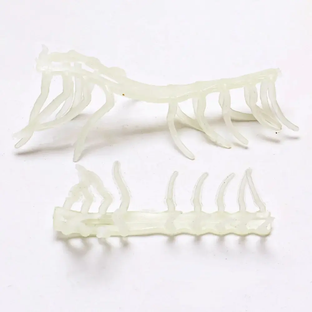 Soft Rubber Prawn Lure Noctilucent Shrimp Feet Shrimp Fake Bait Green S L Hook Worm Silicone Sea Fishing