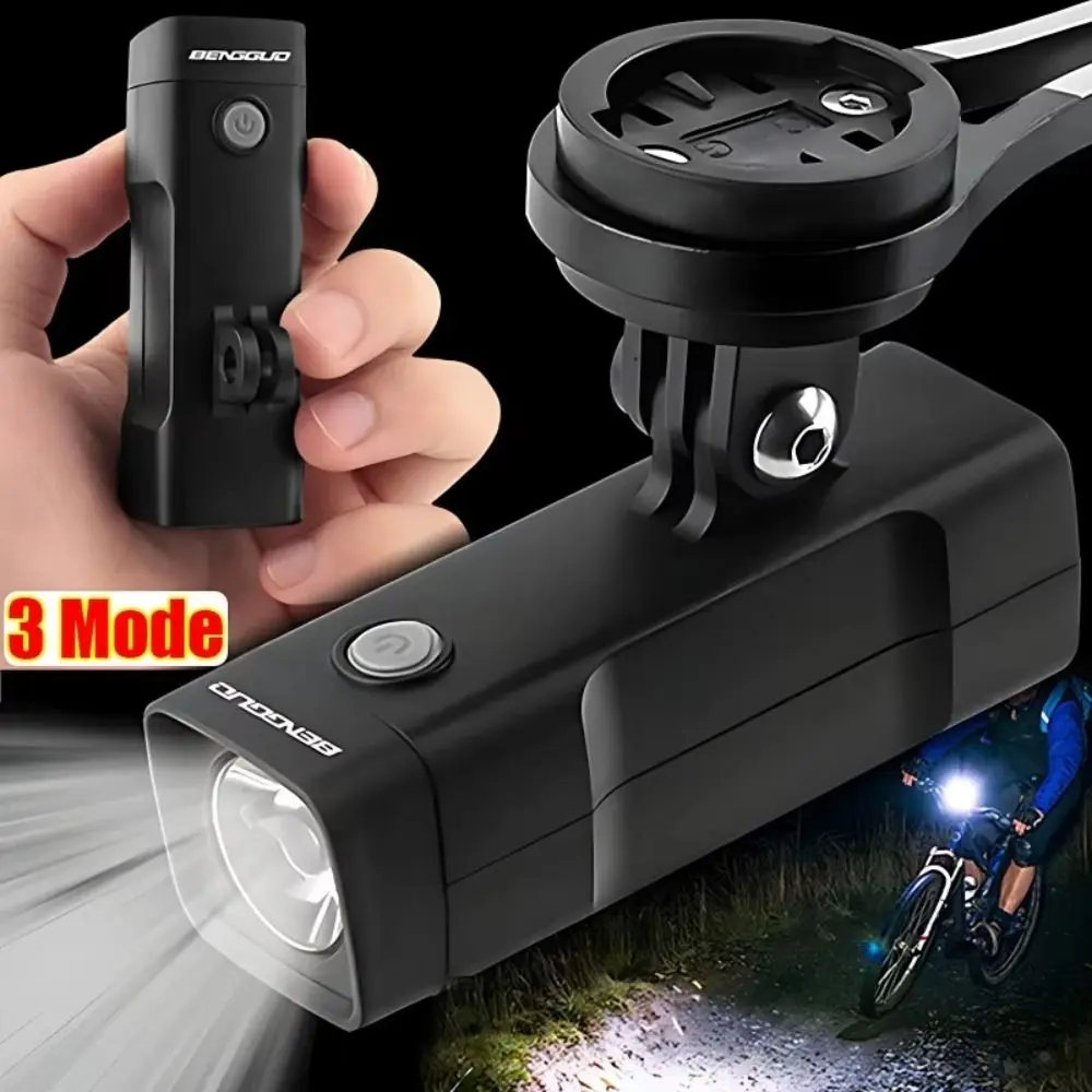 Portable Rechargeable Bike Headlight LED Ultra Bright Bicycle Lamp Waterproof Easy Installation Flashlight for Outdoor Riding