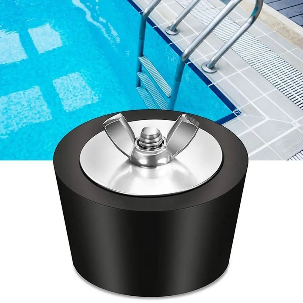 High Quality Rubber Pool Winterizing Plug With Stainless Steel Screw Black Swimming Pool Leak Proof Swimming Pool Fittings