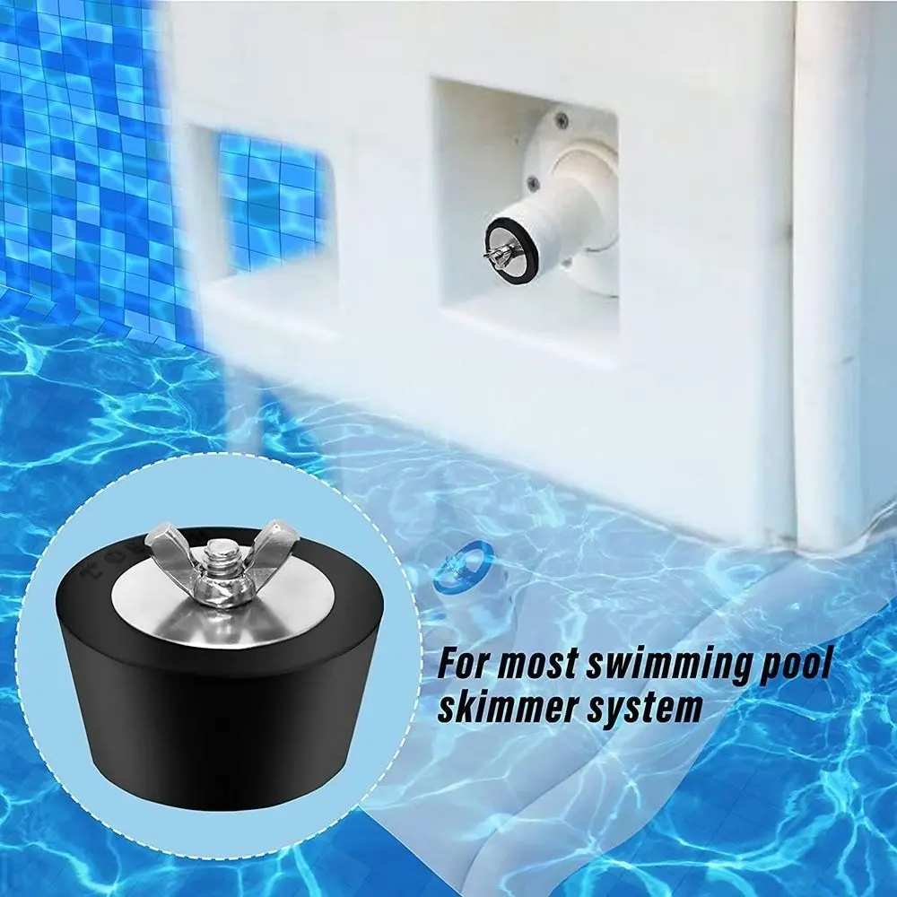 High Quality Rubber Pool Winterizing Plug With Stainless Steel Screw Black Swimming Pool Leak Proof Swimming Pool Fittings